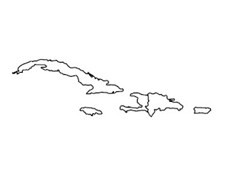 Mapa De Las Antillas En Blanco Para Imprimir