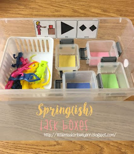 Spring Themed Task Boxes for Special Education