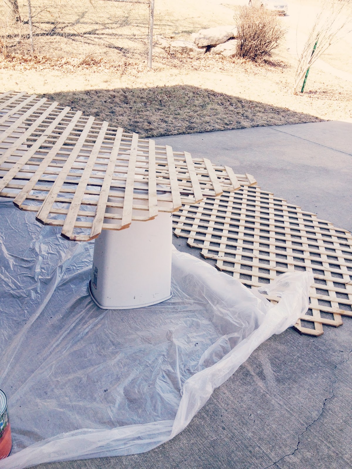 DIY Staining a Deck + Lattice baby by oakley