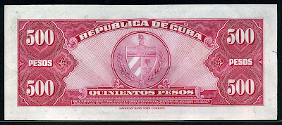 Cuba paper money 500 Pesos note