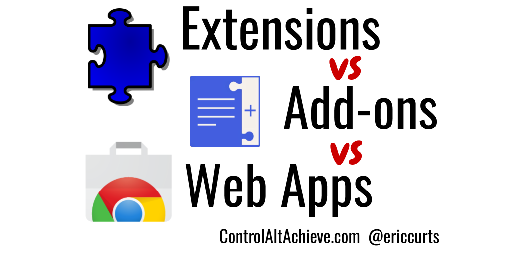Control Alt Achieve Extensions Vs Web Apps Vs Add ons