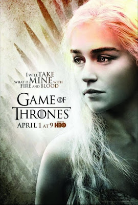Game of Thrones Season 2 Character Television Posters - “I Will Take What Is Mine With Fire And Blood” - Emilia Clarke as Daenerys Targaryen