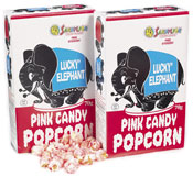 Gifts For Your Guests pink popcorn elephant box