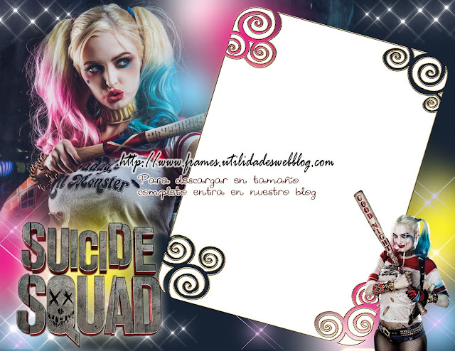 Marco para embellecer tus fotos inspirado en Harley Quinn