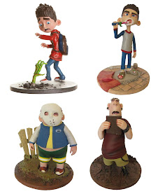 ParaNorman Action Figures by Huckleberry - Norman (With Hand), Norman (With Toothbrush), Neil & Alvin