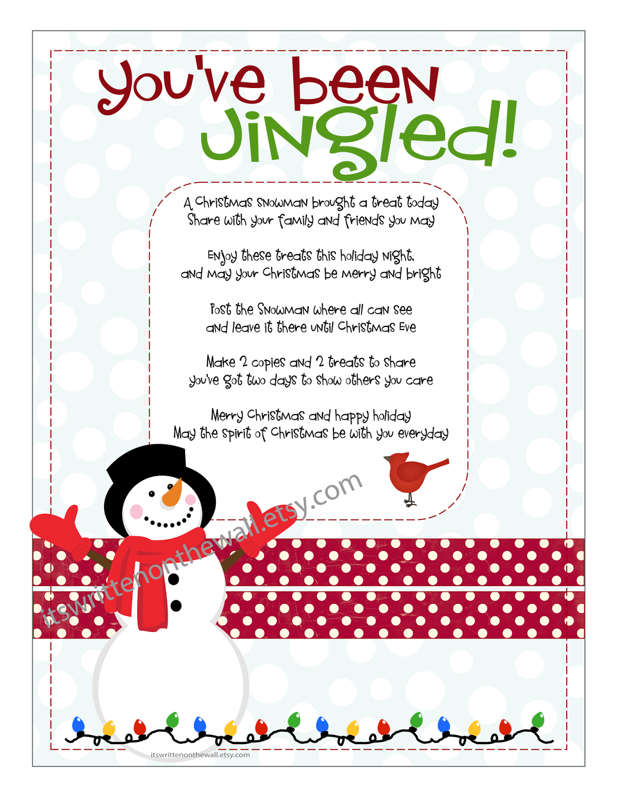 You Ve Been Jingled Free Printable