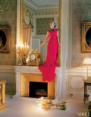 Tim Walker photographs Kate Moss in Checking Out editorial for Vogue in 2012.