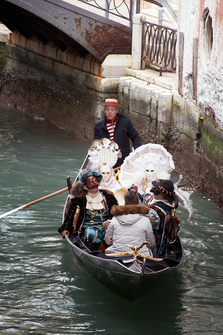 a typical gondola during carnival