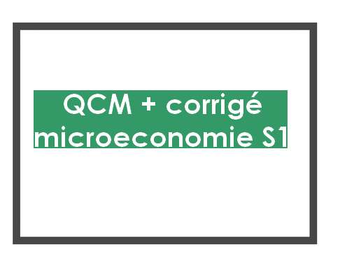 qcm microéconomie corrigés pdf