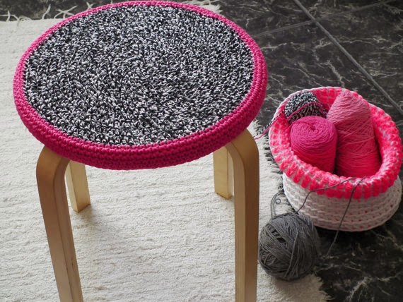 modern crochet stool covers - looping home