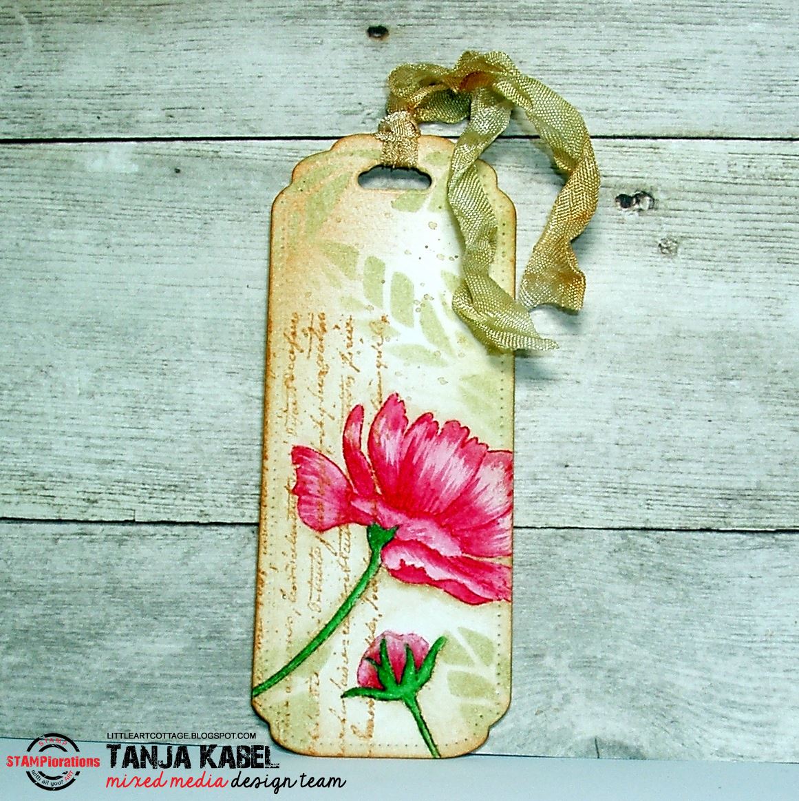 ARTplorations VINTAGE BOOKMARK tutorial by Tanja
