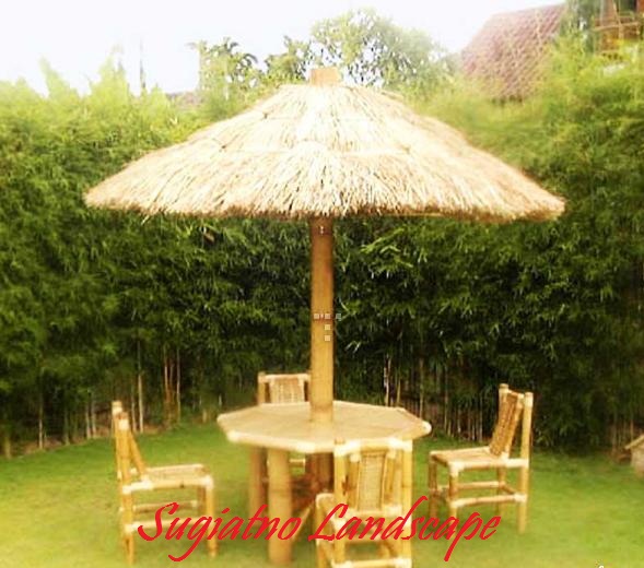 Saung bambu  Saung gazebo  Kayu kelapa  Atap sirat 
