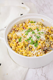 This Mexican street corn salad has the most delicious combination of flavors! It's the perfect accompaniment to taco night!