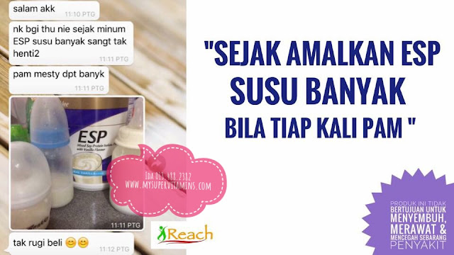 ESP Shaklee membantu tambah susu ibu