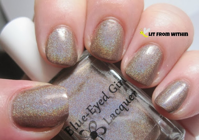 Blue-Eyed Girl Lacquers I'm Going Through Some...Changes, a milk-chocolate brown holo.