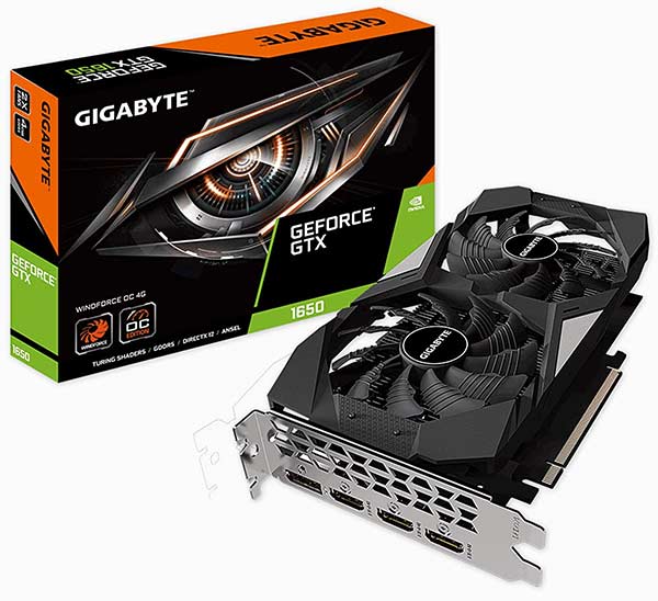 GIGABYTE GeForce GTX 1650 Windforce OC 4GB GDDR5 128-Bit GIGABYTE GeForce GTX 1650 Windforce