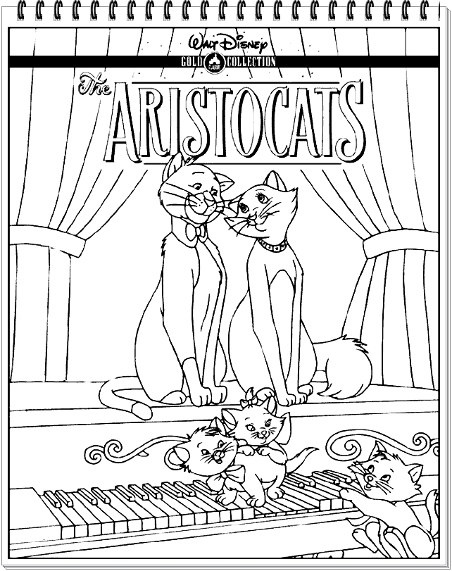 Aristocats coloring pages.