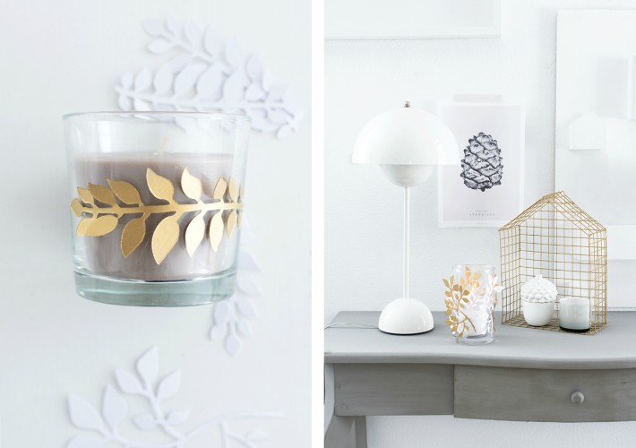 Dos sencillos diy de otoño para decorar portavelas
