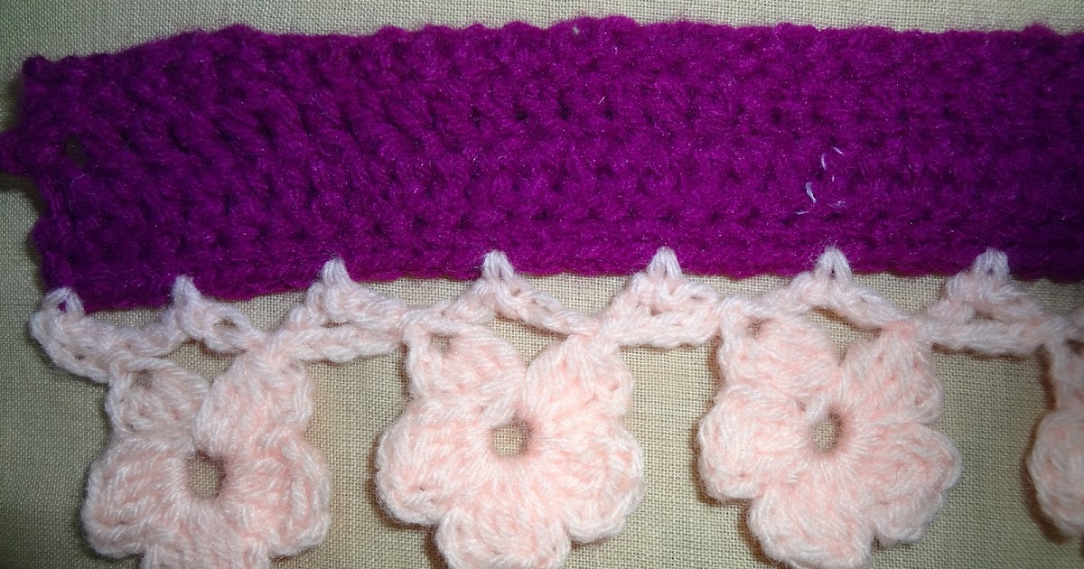 Beginner Crocheter Crochet A Flower Border