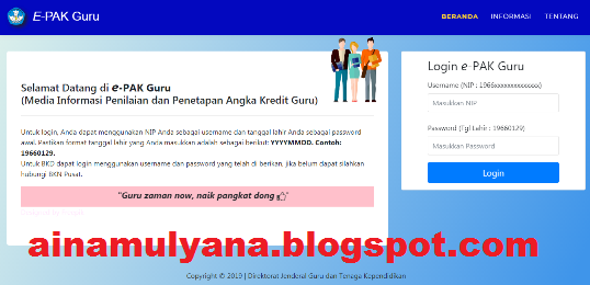 Sudahkah mengetahui Penggunan aplikasi di Web Info e TERLENGKAP BUKU JUKNIS - PANDUAN PENGGUNAAN WEB INFO e-PAK GURU