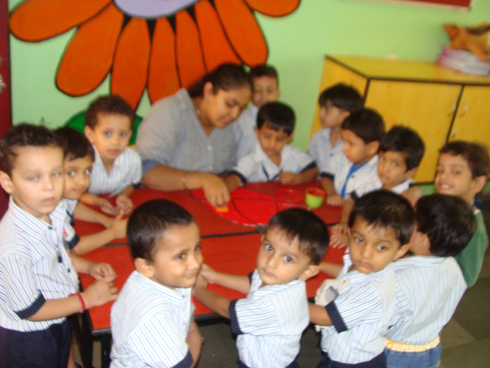 The Rustomjee Cambridge Diaries: RECEPTION -GROUP ACTIVITY ON RED COLOUR