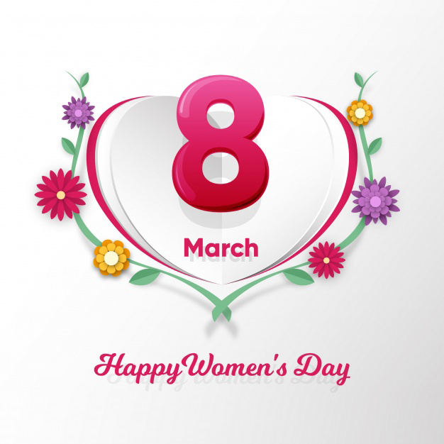 Flat women's day background Free Vector