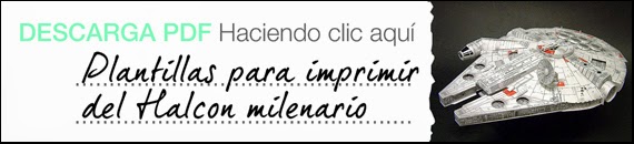  Descarga e imprime la plantilla del Halcón Milenario para hacer la maqueta 3D