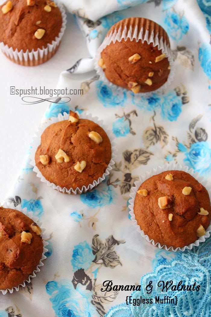 Spusht | Banana Muffins with Walnuts | Muffin Recipes