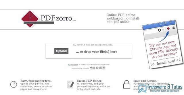 PDFzorro : une application en ligne pour éditer ses fichiers PDF