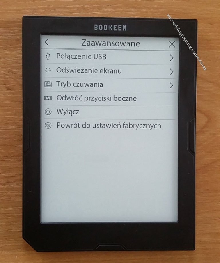 menu kontestowe ustawień zaawansowanych