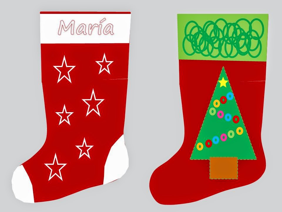 patronesDIY DIY PATRÓN/ PLANTILLA CALCETÍN NAVIDAD