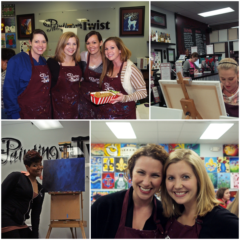 focused LINZ painting with a Christmas twist...