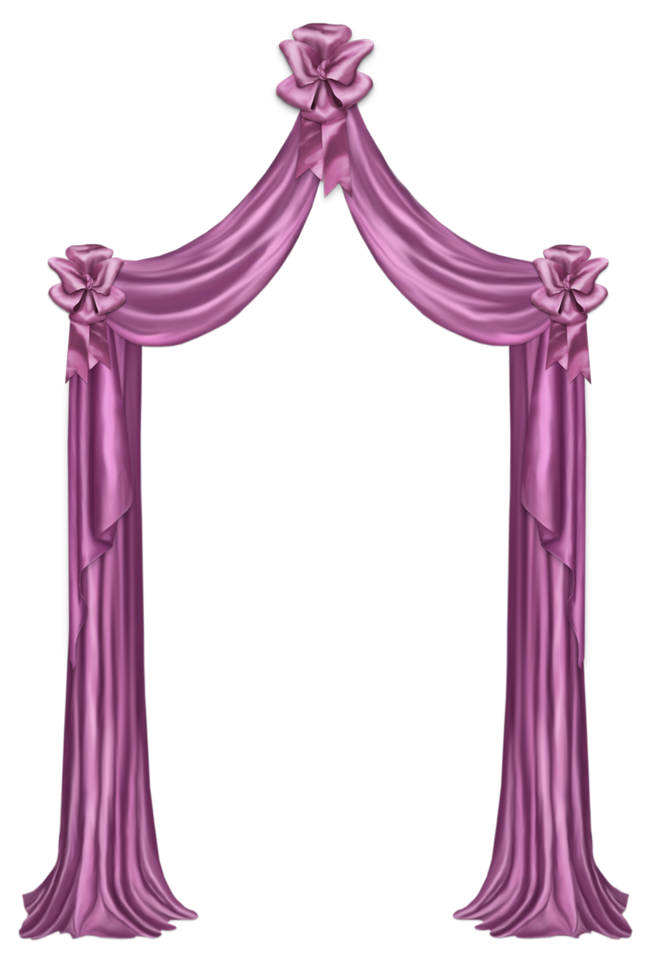 pink curtains