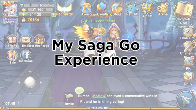 My Saga Go Experience - PinoyTechSaga