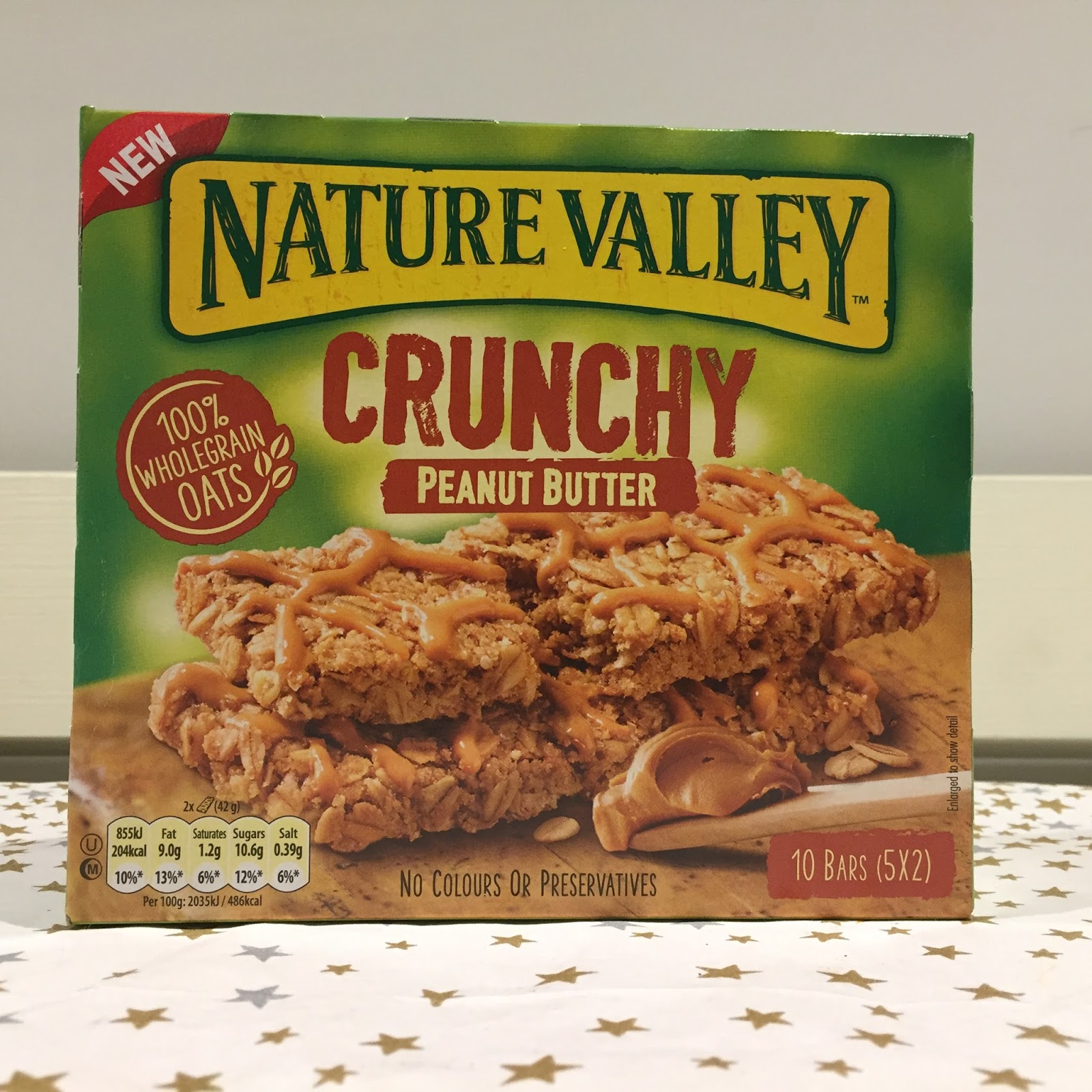 nature valley peanut butter granola bar nutrition label