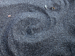 Spiral Pattern Of Beach Sand At Seririt Village, North Bali, Indonesia