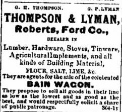 Thompson & Lyman 1872 Ad