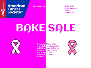 Dec. 6 Bake Sale and TAG Day
