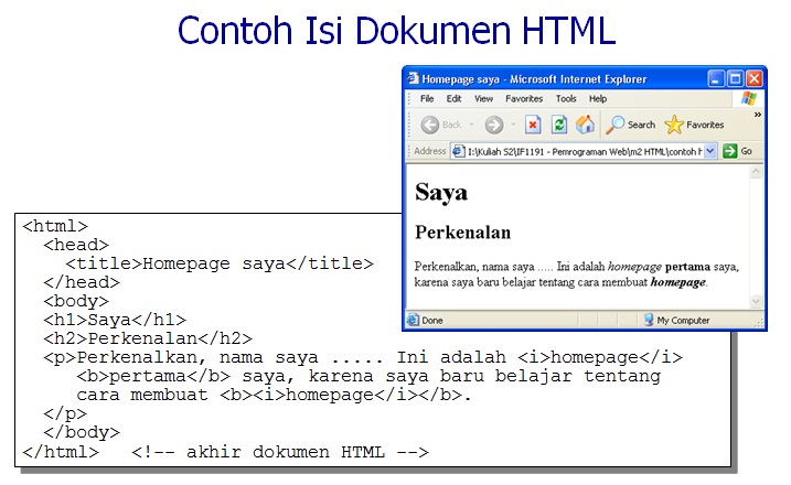 Pengantar awal Html