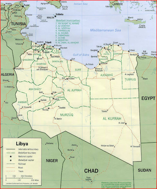 image: Libya political map