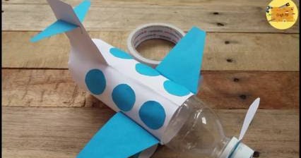Cara Membuat Pesawat dari Botol Aqua atau Pocari Buat Pajangan