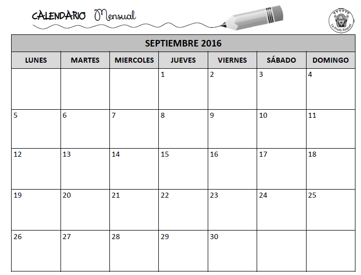 Calendario mensual escolar para imprimir: Organiza y planifica tu año académico