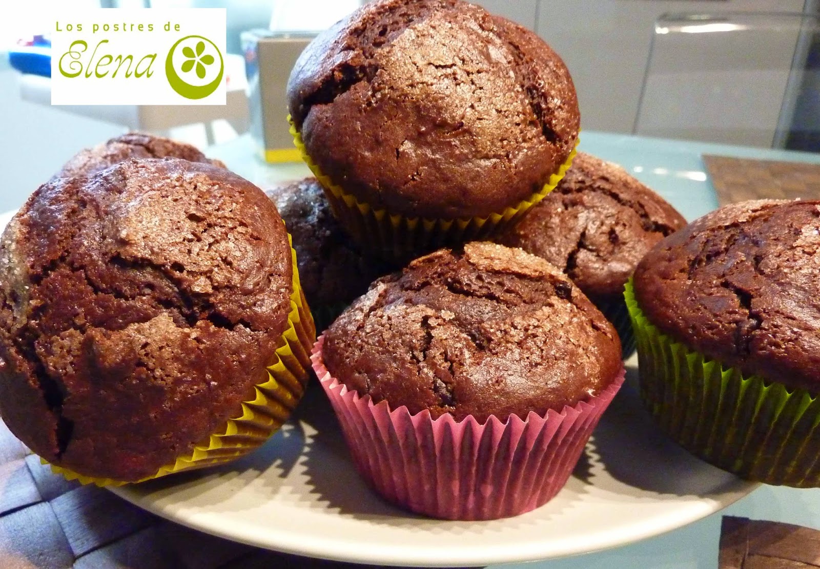 Los Postres de Elena Muffins de chocolate sin huevo