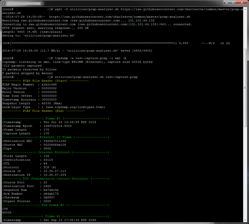 edgeview tcp dump edgeview tcp dump