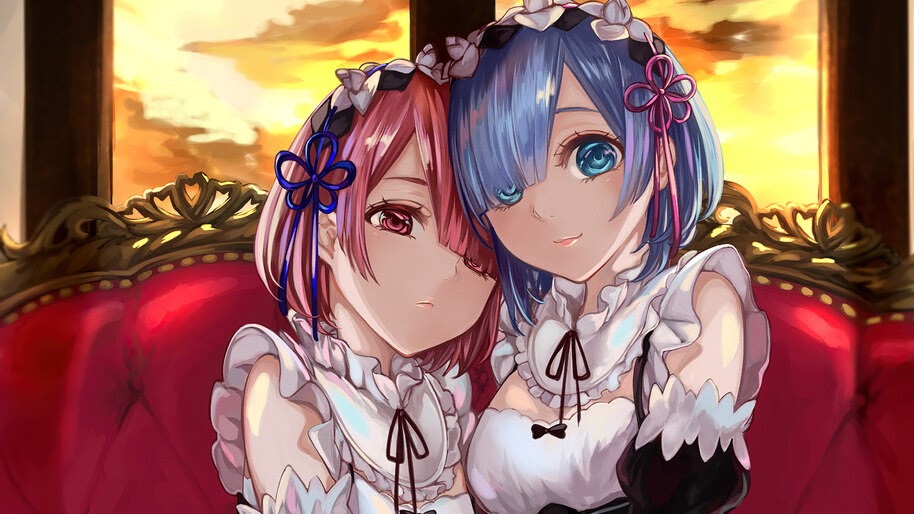 Re:Zero, Anime, Girls, Maid, Ram, Rem, 4K, #4.2780