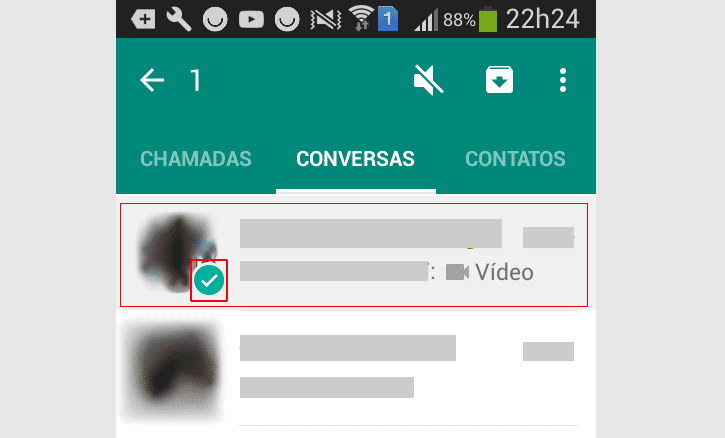 Arquivar uma conversa no WhatsApp