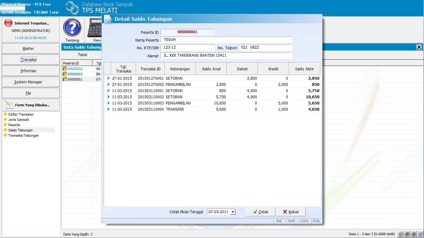 Database banks. Database banks