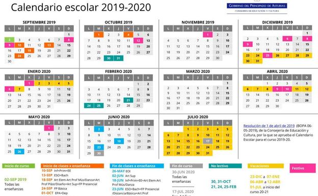 Calendario Escolar 2019 2020