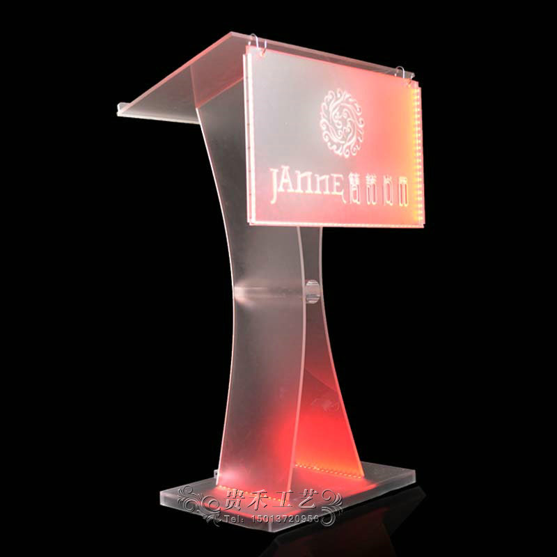 Shenzhen GuiHe organic glass products frosted acrylic podium with LED