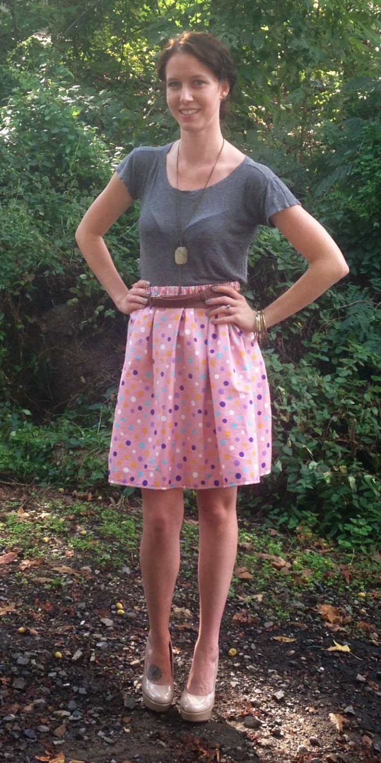 Make It, Love It DIY: Elastic Waist Pleated Skirt